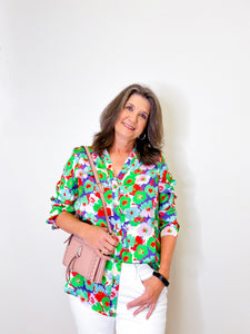 GROOVY BLOOMS TUNIC SHIRT