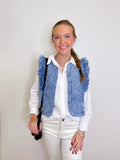 RUFFLE QUILTED VEST