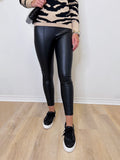 FAUX LEATHER COMBO LEGGINGS