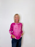 REVERSIBLE PRINTED SWEATSHIRT W/ STEP HEM