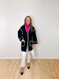 WHIP STITCHED WRAP COAT