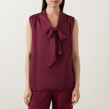 Satin Tie Neck Top