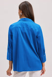 Julia 3/4 Sleeve Stretch Poplin Blouse