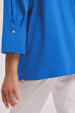Julia 3/4 Sleeve Stretch Poplin Blouse