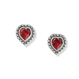 SHIMMER HEART STUDS