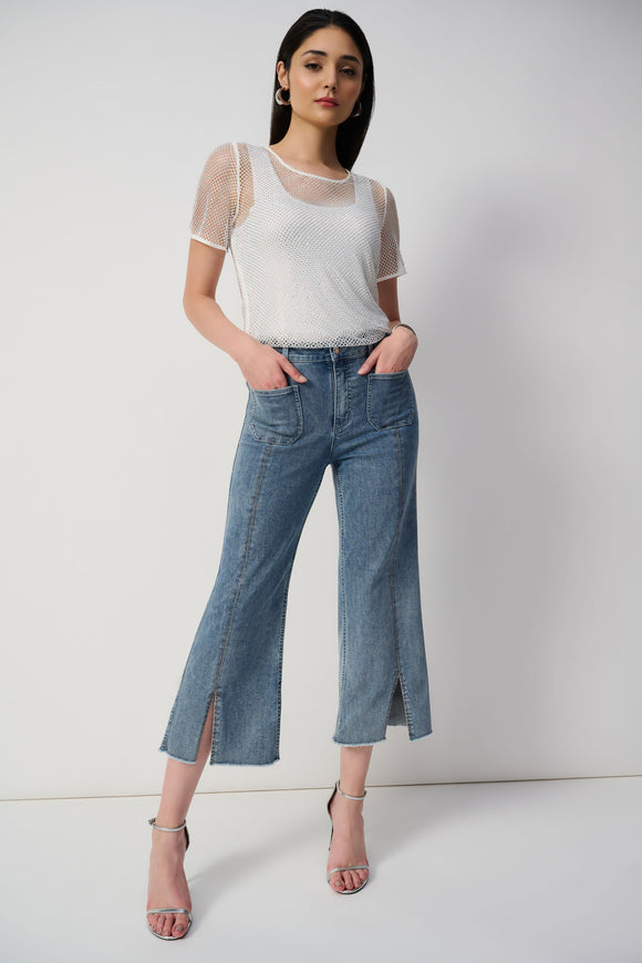 HIGH WAISTED CROPPED TROUSER JEAN