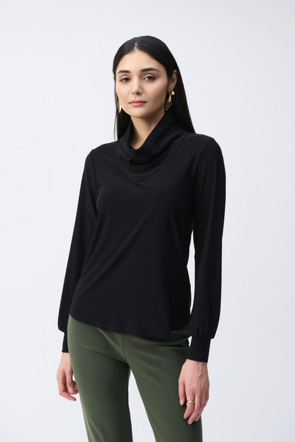 STRAIGHT COWL COLLAR TOP