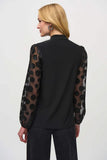 POLKA DOT BISHOP SLEEVE TOP