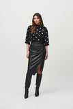 LEATHERETTE PULL-ON PENCIL SKIRT