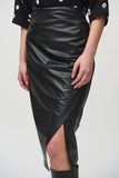 LEATHERETTE PULL-ON PENCIL SKIRT