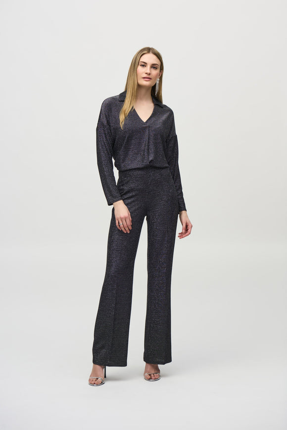 WIDE LEG SHIMMER TROUSER