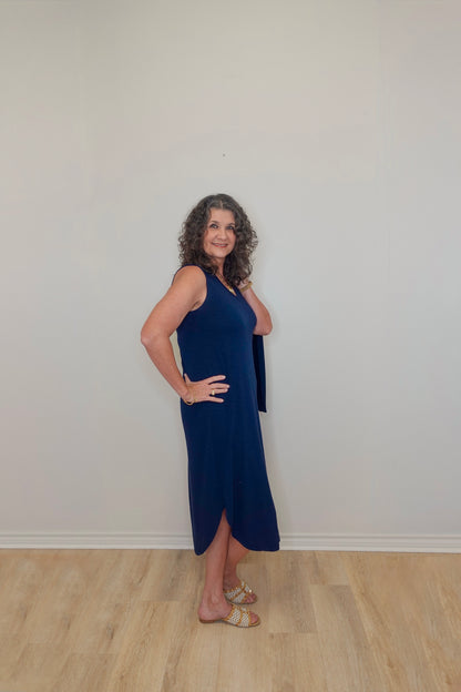 V-NECK TANK DRESS