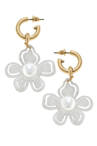 JULIA RESIN FLOWER DROP EARRINGS