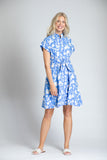 SHORT SLEEVE DRESS W/ SELF TIE