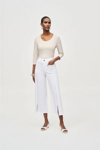 EMBELLISHED SEAM CULOTTE JEAN