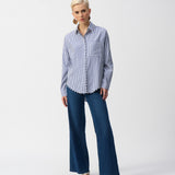 STRIPED CASUAL BUTTON BLOUSE