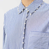 STRIPED CASUAL BUTTON BLOUSE