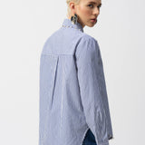 STRIPED CASUAL BUTTON BLOUSE