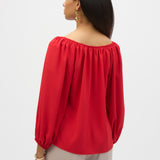 Off Shoulder Puff Sleeve Pullover Blouse