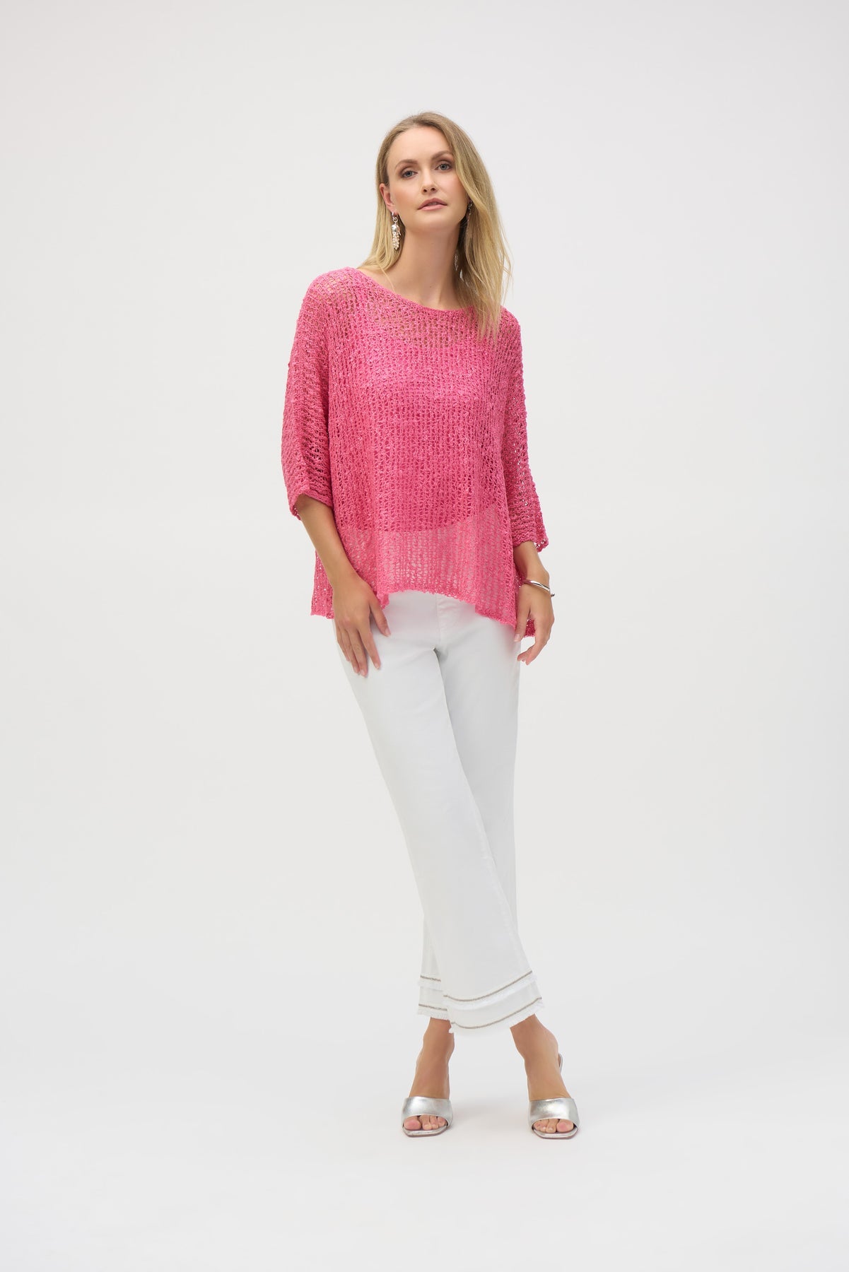 OPEN KNIT SWEATER & CAMI SET