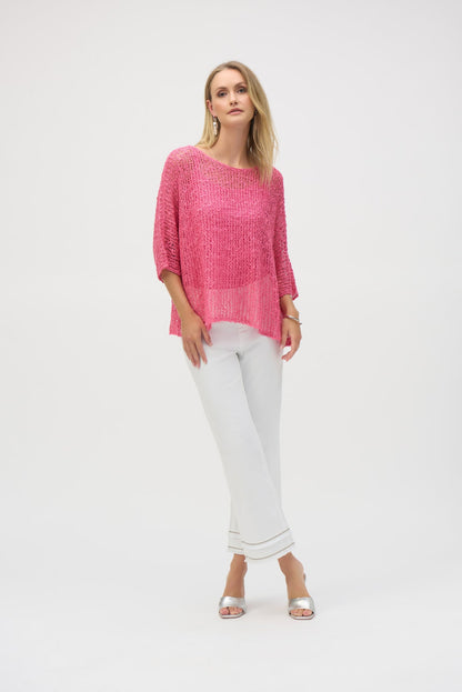 OPEN KNIT SWEATER & CAMI SET