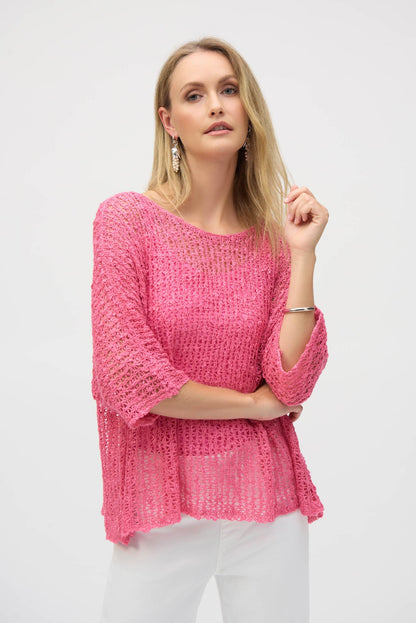 OPEN KNIT SWEATER & CAMI SET