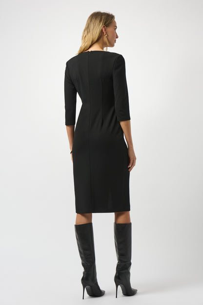 V-Neck Ruched Wrap Dress
