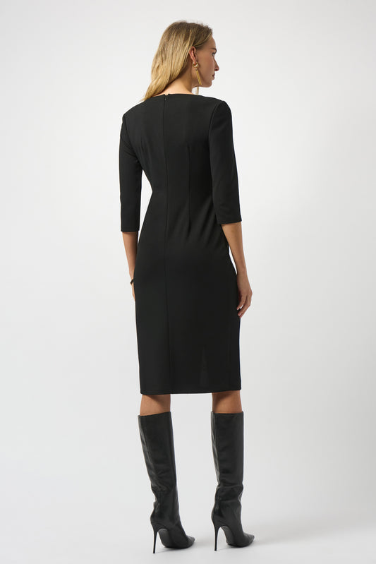 V-Neck Ruched Wrap Dress