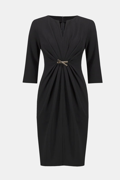 V-Neck Ruched Wrap Dress