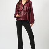 Leather Blazer W/ Zipper