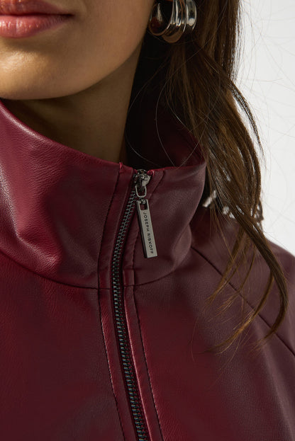 Leather Blazer W/ Zipper