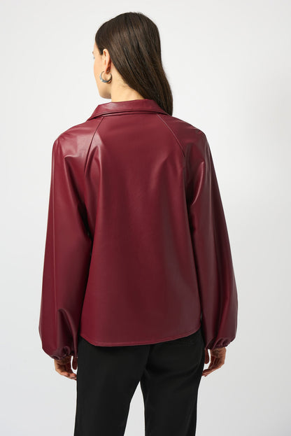 Leather Blazer W/ Zipper