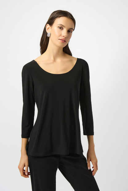 Silky Knit Scoop Neck Top
