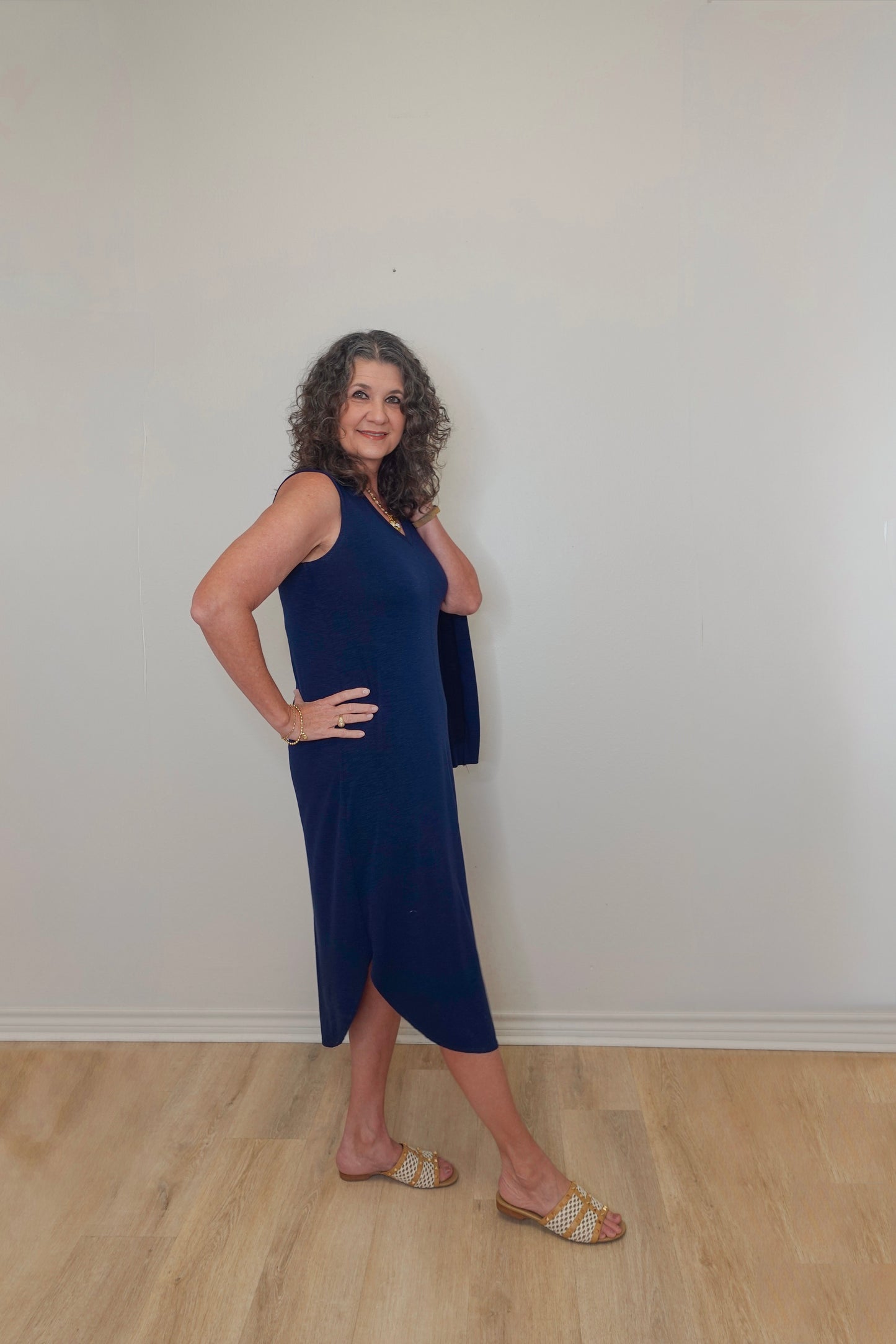 V-NECK TANK DRESS