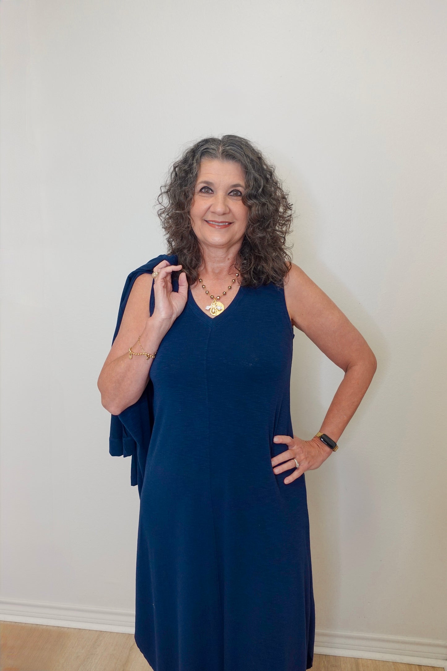 V-NECK TANK DRESS