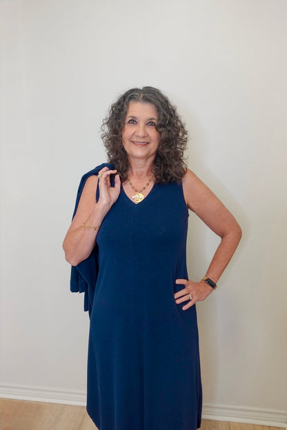 V-NECK TANK DRESS