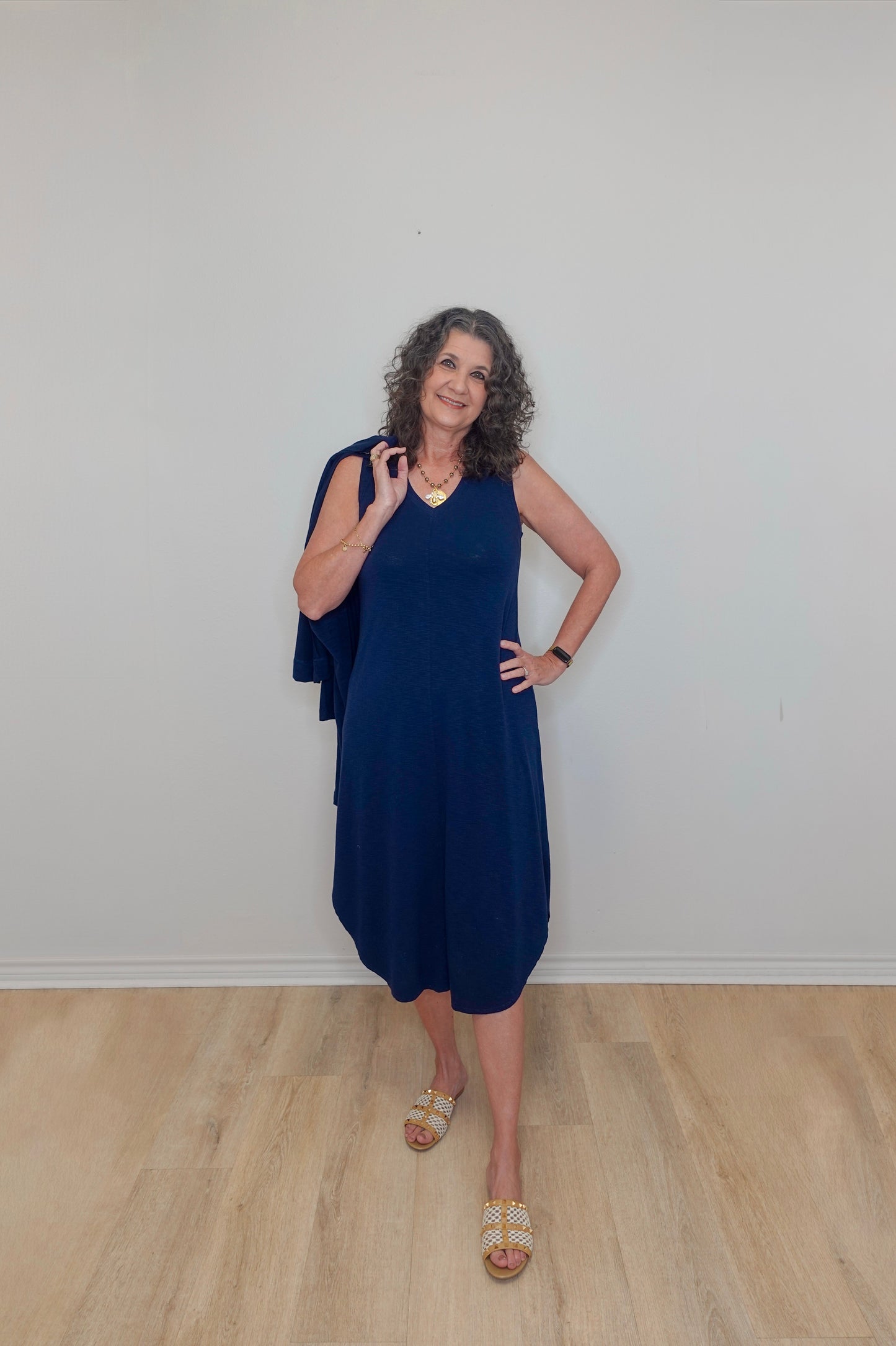 V-NECK TANK DRESS