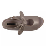 LOW HEEL PEEP TOE PUMPS