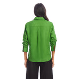 Linen Ruched Sleeve Shirt