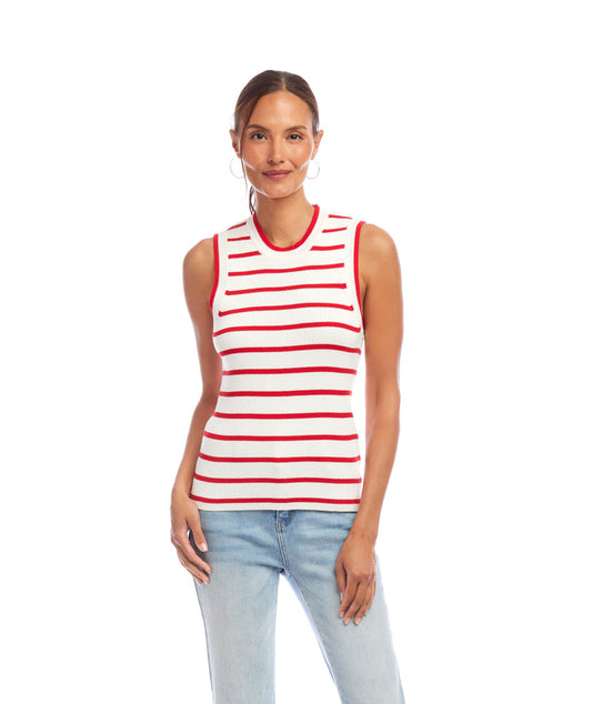 Striped Ribbed Sweater Tank