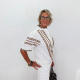 Rows Of Embroidery Top