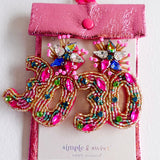 BIRTHDAY AGE BEADED EARRINGS