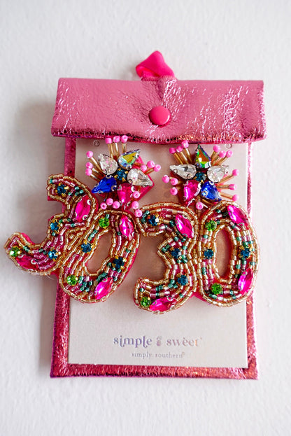 BIRTHDAY AGE BEADED EARRINGS