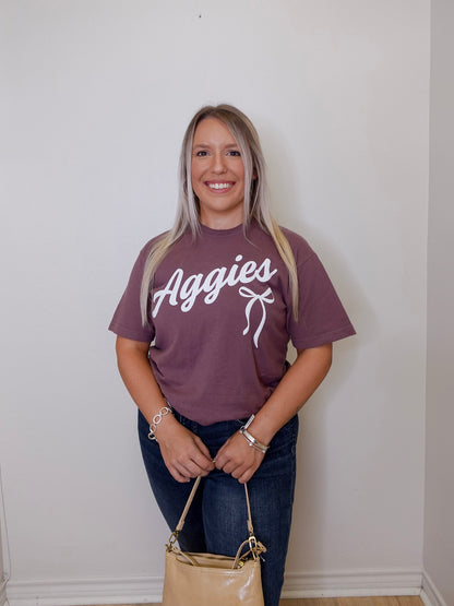 Script & Bows Aggie Tee