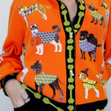 Halloween Dogs Button Up Cardigan