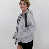 L/S Hooded Zip Front Coat