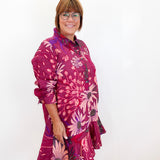 Linen Dress W/ Flounce Hem