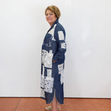 Patchwork Button Down Denim Dress
