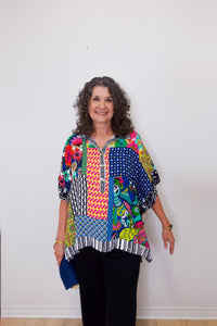 Loose Button Up Patch Tunic
