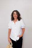 Elbow Puff slv Snap Front Shirt